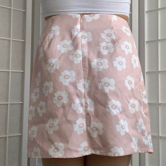 shein pink floral mini skirt - Picture 10 of 11